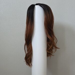 Elegant Ombre Brown and Black Hair Wig